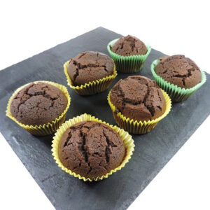 magdalenas de chocolate sin gluten y sin leche