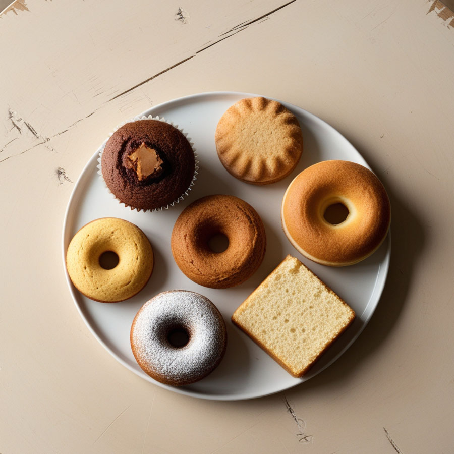 Deliciosa bollería artesana elaborada con ingredientes certificados, sin gluten ni leche.